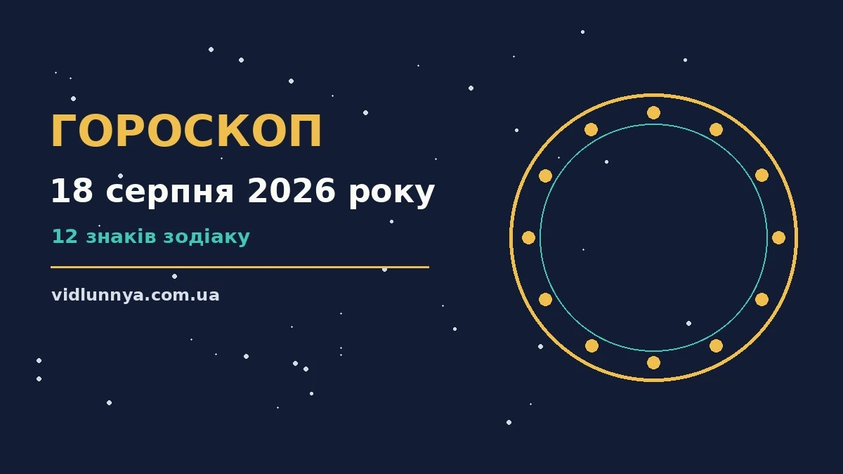 Гороскоп на 18 серпня 2026 року: що підготували зорі про можливості й обережність